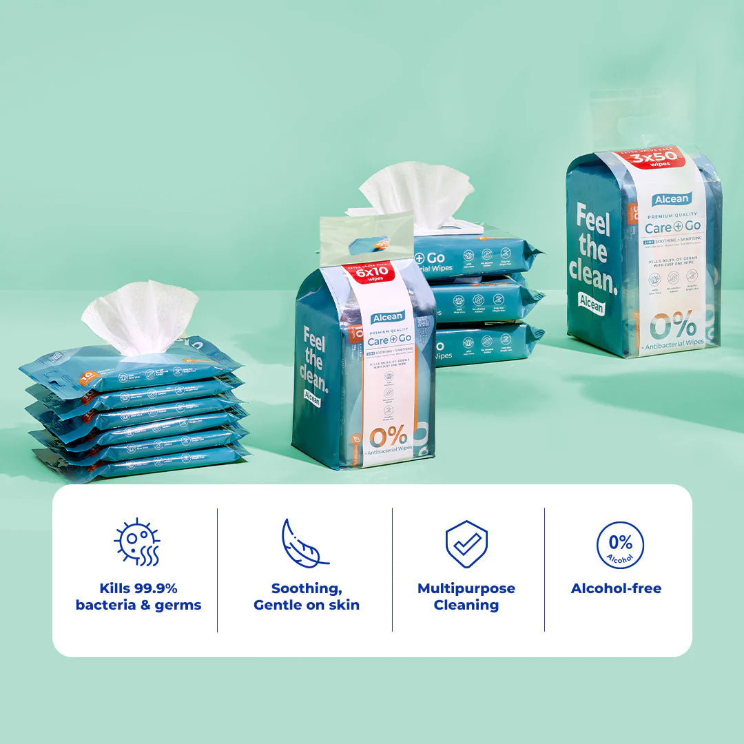 50 Wipes (Bundle of 3) - Antibacterial Classic Wipes