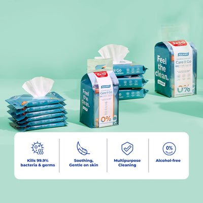 10 Wipes (Bundle of 6) - Antibacterial Classic Wipes