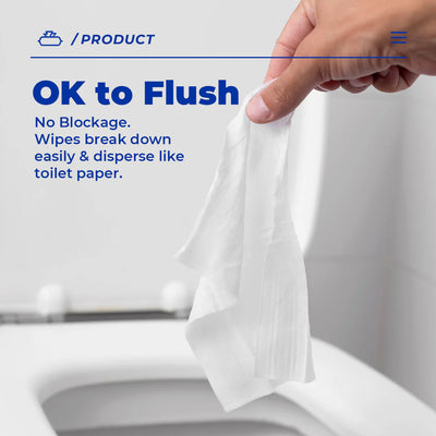 Toilet Tissue Wipes - 40 Wipes (Bundle of 3)