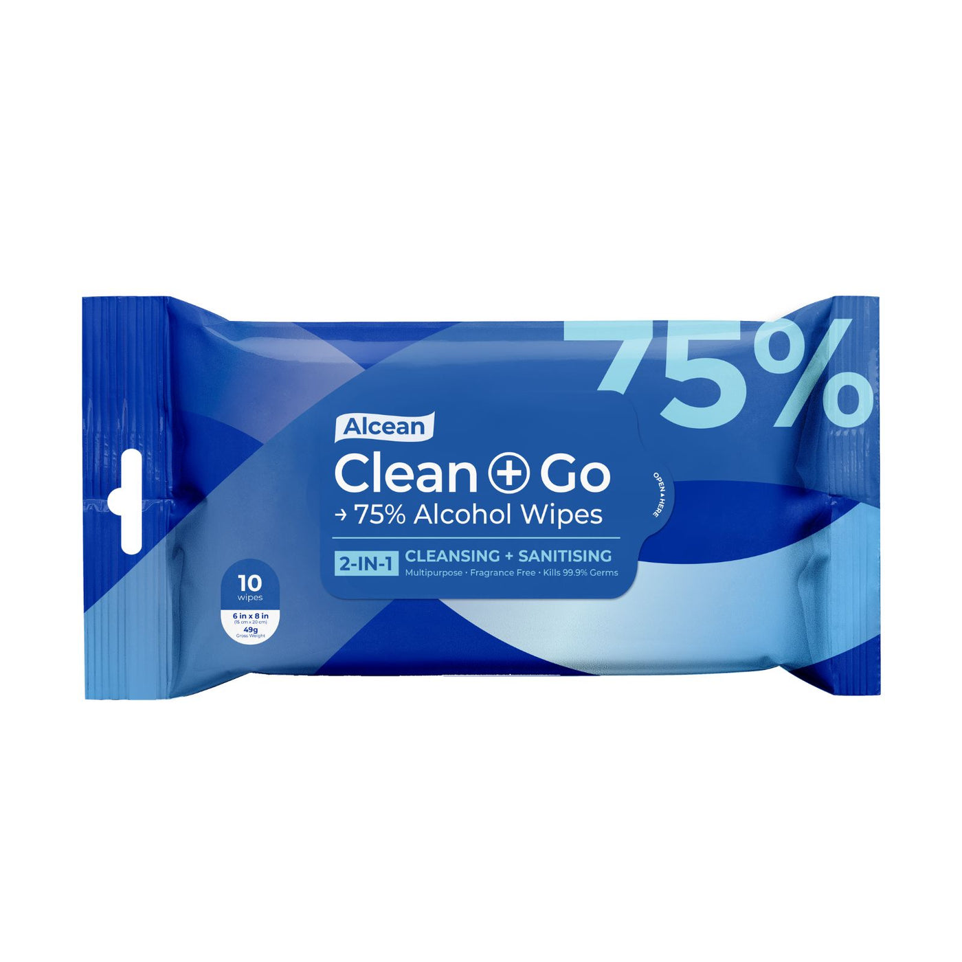 10 wipes (Bundle of 6) - 75% Alcohol Classic Wipes