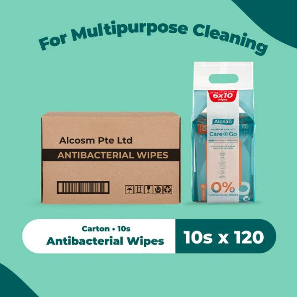 (Carton) Antibacterial Wipes (10 Wipes x 120 Packs)