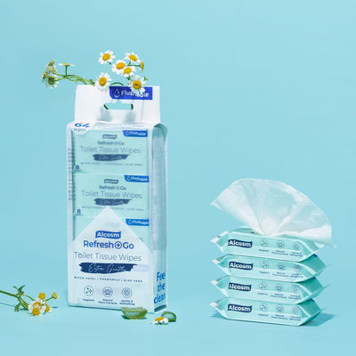 [Carton] Toilet Tissue Wipes - 8 Wipes (Bundle of 8) - 192 Packs