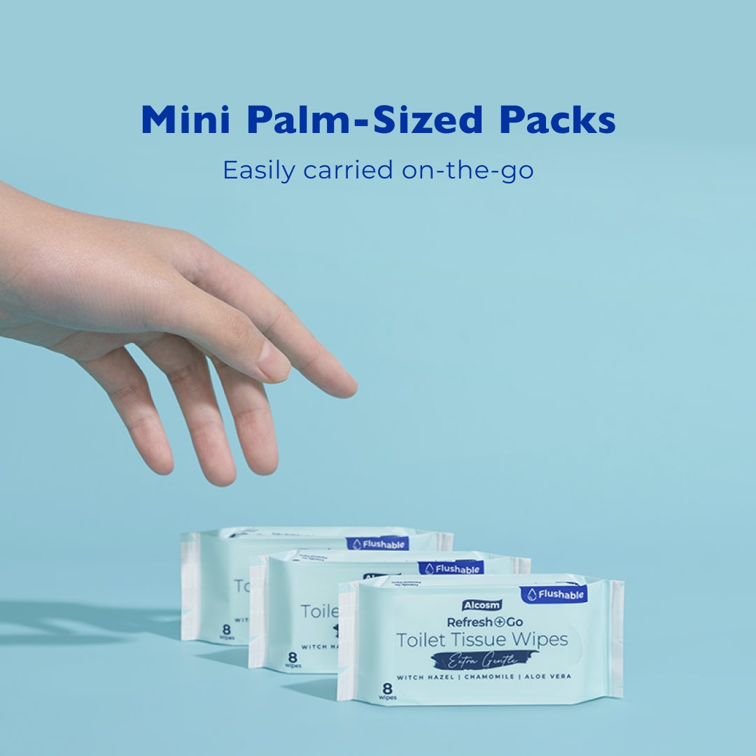[Carton] Toilet Tissue Wipes - 8 Wipes (Bundle of 8) - 192 Packs